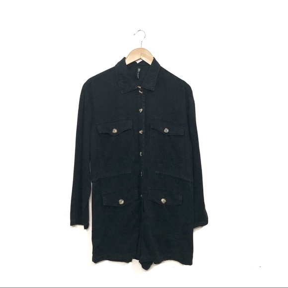 Zara | Button Down Romper - Picture 2 of 6